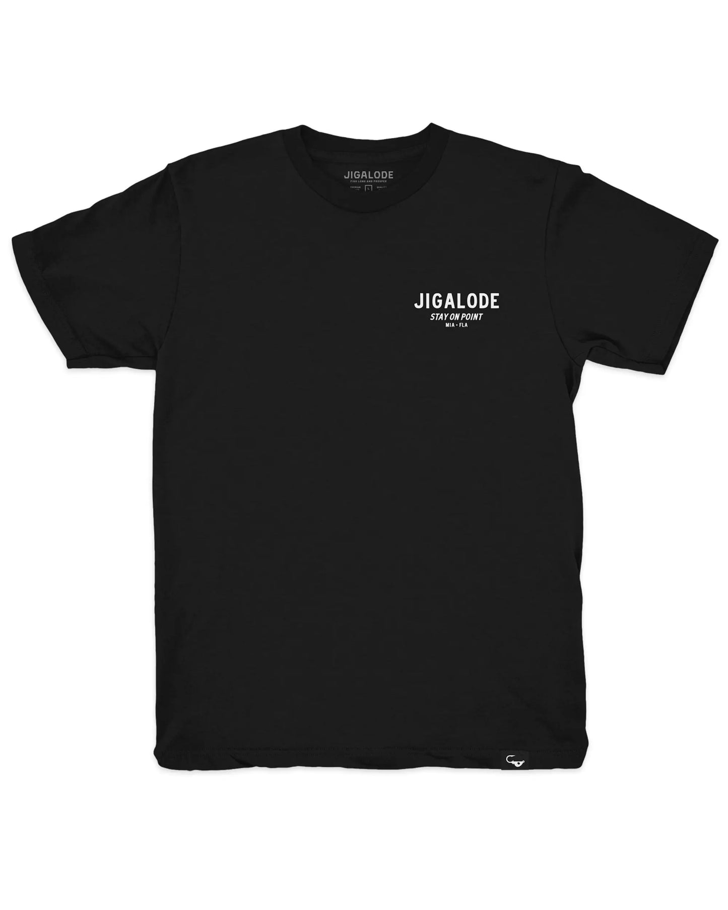 Black Jigalode fishing t-shirt with a snook in the mangroves