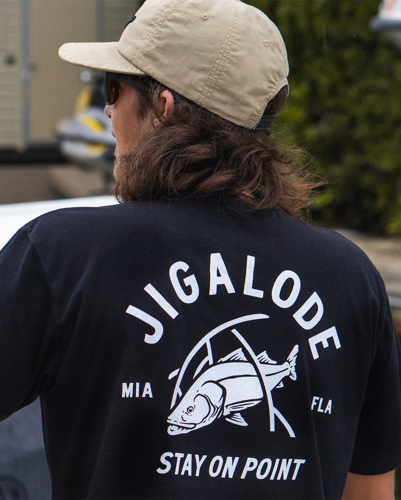 Black Jigalode T-Shirt with Snook in Mangroves