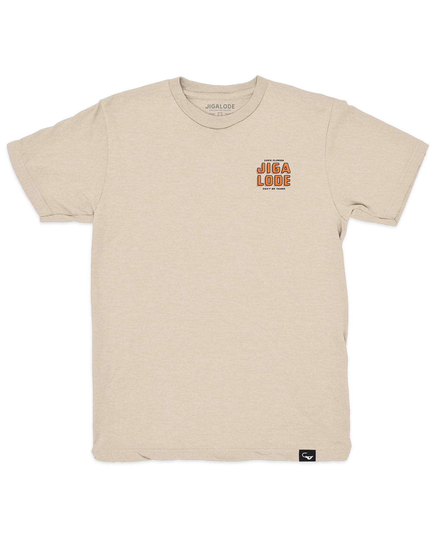 The Jigalode Florida Fly Tee. A fly fishing t-shirt in the shape of Florida