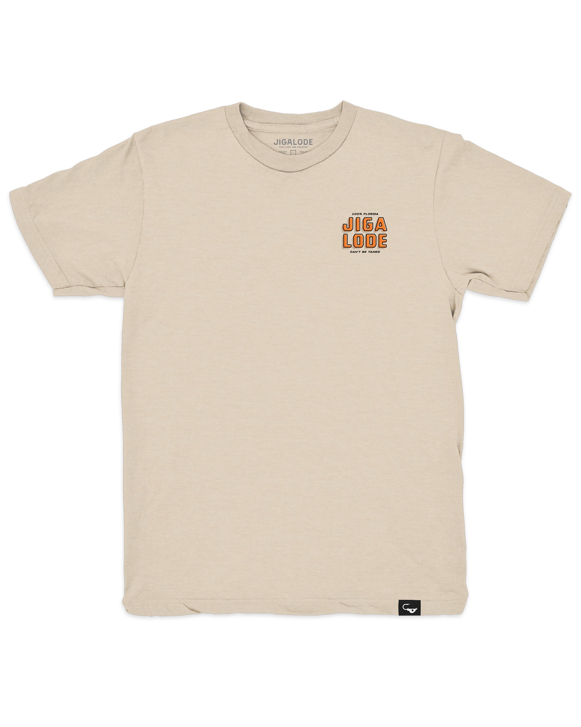 The Jigalode Florida Fly Tee. A fly fishing t-shirt in the shape of Florida